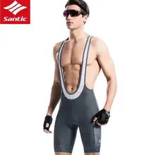 Santic Для мужчин быстрое высыхание триатлон, Велоспорт нагрудник шорты гоночный велосипед дно Ropa Ciclismo штаны для велосипеда MTB велосипеда Костюмы M8C05098