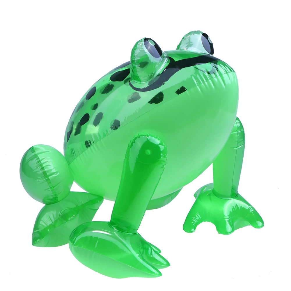 1 шт. чистые ПВХ лягушка Надувные игрушки Детская зеленая форме Шарики надувные