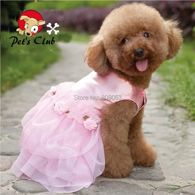 2017 New Models Pink Princess Dogs Wedding Dress Pets Puppy Tutus Pink Princess Dogs Wedding Dress Pets Puppy Tutus Formal Party