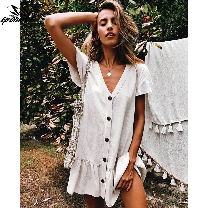 

Beach Cover up Bottom Kaftan Pareos de Playa Mujer Beach wear Sarong cover up Beach Woman Pocket Bikini Cover up Tunics