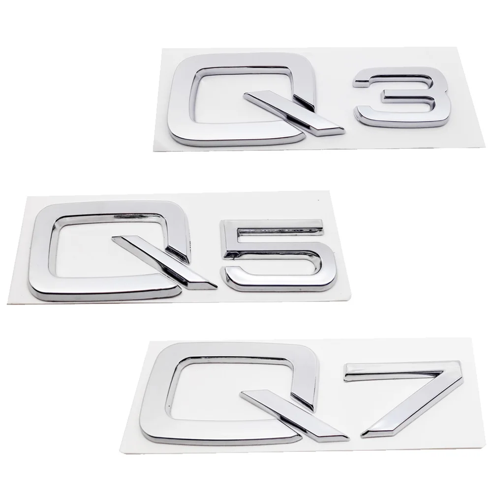 

Car Emblem Rear Number Letter Sticker Exterior Accessories For Audi Q3 Q5 Q7 A4 B6 A6 C5 A4 B8 RS3 RS4 RS5 RS6 RS7 A4 B5 A6 C6