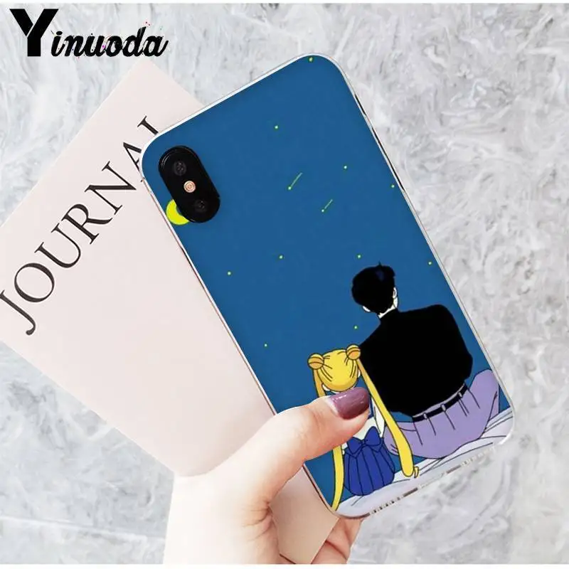 A8 Yinuoda розовый японский аниме Kawaii морская Луна милый чехол для телефона для iPhone 5 5Sx 6 7 7plus 8 8Plus X XS MAX XR 11 11pro 11promax - Цвет: A8