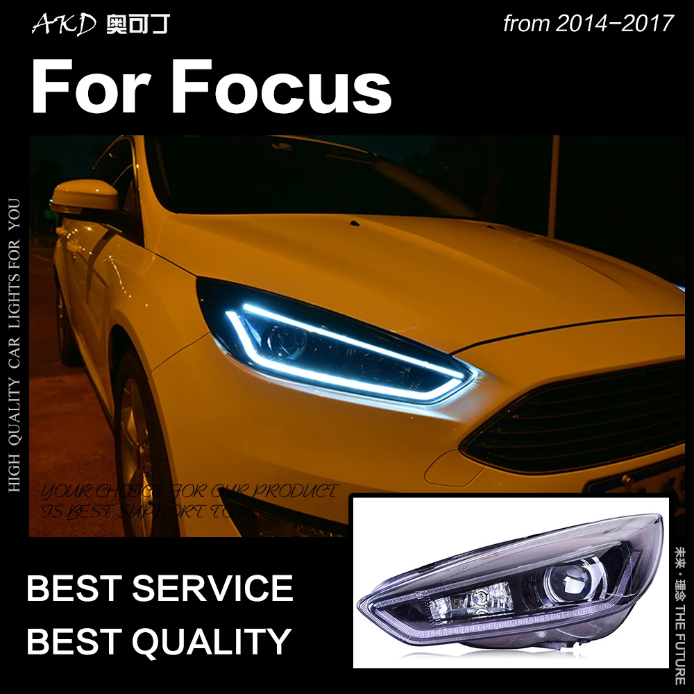Akd-Auto-Styling-Hoofd-Lamp-Voor-Focus-Koplampen-2014-2017-Focus-4-Led ...