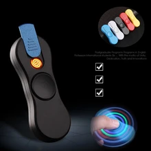 Спиннер-Спиннер электронная USB Зажигалка ручной Спиннер Вольфрам турбо прикуриватель с фонариком игрушки для курения аксессуары