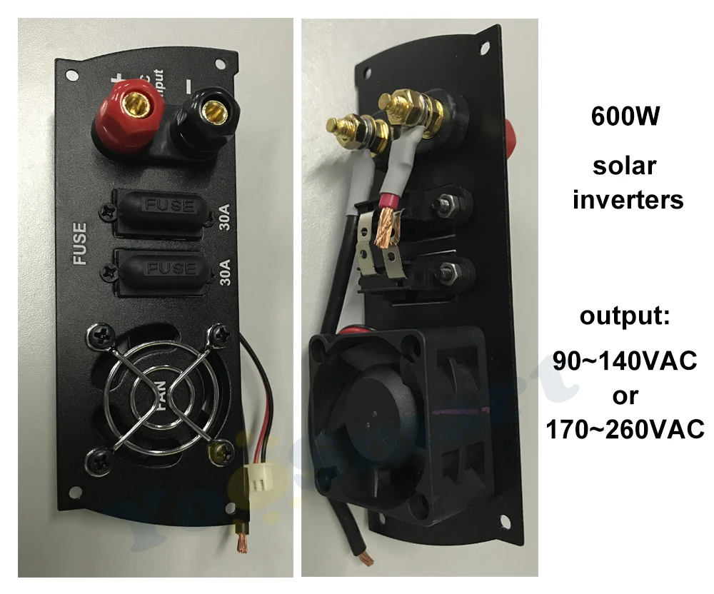 PowMr MPPT 600 Вт на сетке галстук инвертор 18VDC(11~ 32VDC) для 110 впрт или 220 впрт чистые инверторы синусоидального напряжения вентилятор охлаждения для солнечных систем