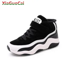 2018 New Arrivals High-top Cotton Shoes Kids Sneakers Add Plush Winter Warm Girls Boys Sports Hook & Loop Children Shoes A14 10