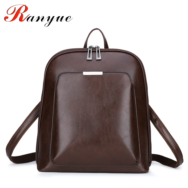 

RANYUE New Fashion Women Backpack High Quality Youth PU Leather Backpacks For Teenage Girls School Shoulder Bag Bagpack mochila