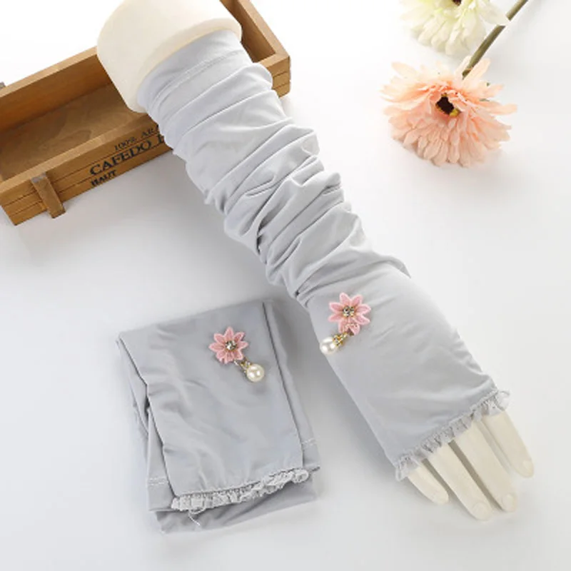 2019 New Summer Sexy Women's Hand Gloves Sun UV Protect Long Stretch Gloves for Lady Girls Accessories 52cm Lace Driving Gloves (7)
