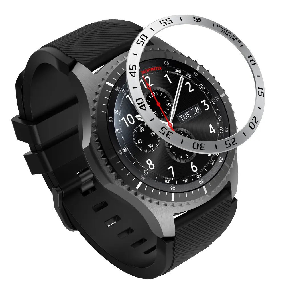 Часы с циферблатом кольцо для samsung gear S3 Frontier/galaxy Watch 46 мм чехол для укладки клеющаяся крышка против царапин защитное кольцо