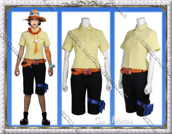 one piece portgas d ace cosplay costume custom any size in anime
