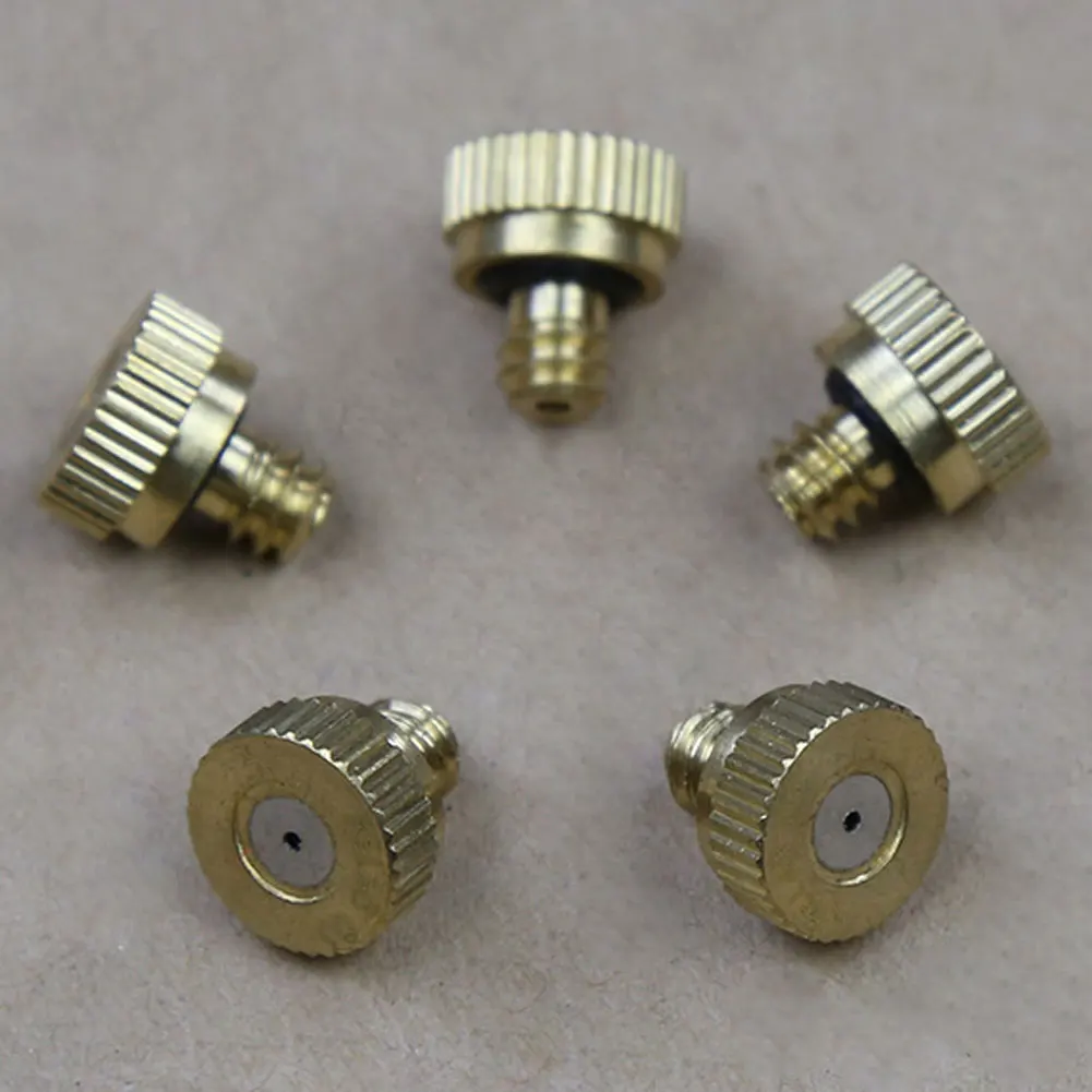 

New Style 10pcs Brass Low Pressure Atomization Irrigation Tap Water Fog Mist Nozzle Sprinkler Head Sprayer Flower Plant Garden