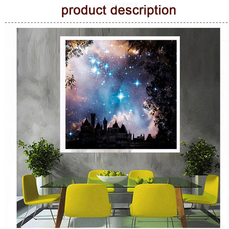 Romantic Stars Sky Diamond Paintings Cross Stitch Wall Art Decor 5D Embroidery Diamond Mosaic Resin Drills Paste Kids Rome Decor 0