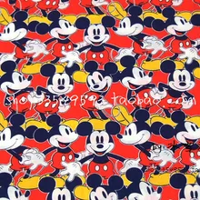 50*140 см Классическая мультяшная серия микки, Лоскутная хлопковая ткань для детских постельных принадлежностей, домашний текстиль, ткань для куклы тильда