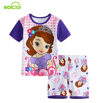 

New kids Summer Cartoon Suits Boys Minnie Pajamas Baby Printed Pijamas sets Pyjamas Cotton Children Clothing set Kids Sleepwears