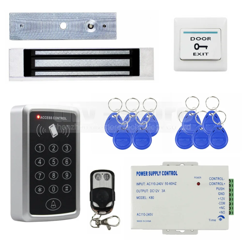 

DIYKIT Diy Full Complete Rfid Card Keypad Door Access Control System Kit + Magnetic Lock for Home Improvement