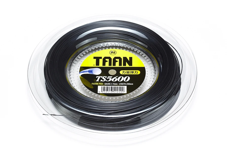 TAAN 1.15mm TS5600 Tennis Racket String Fusion Poly Durable Tennis Training Power String 1 Reel 200m Tennis Accessories