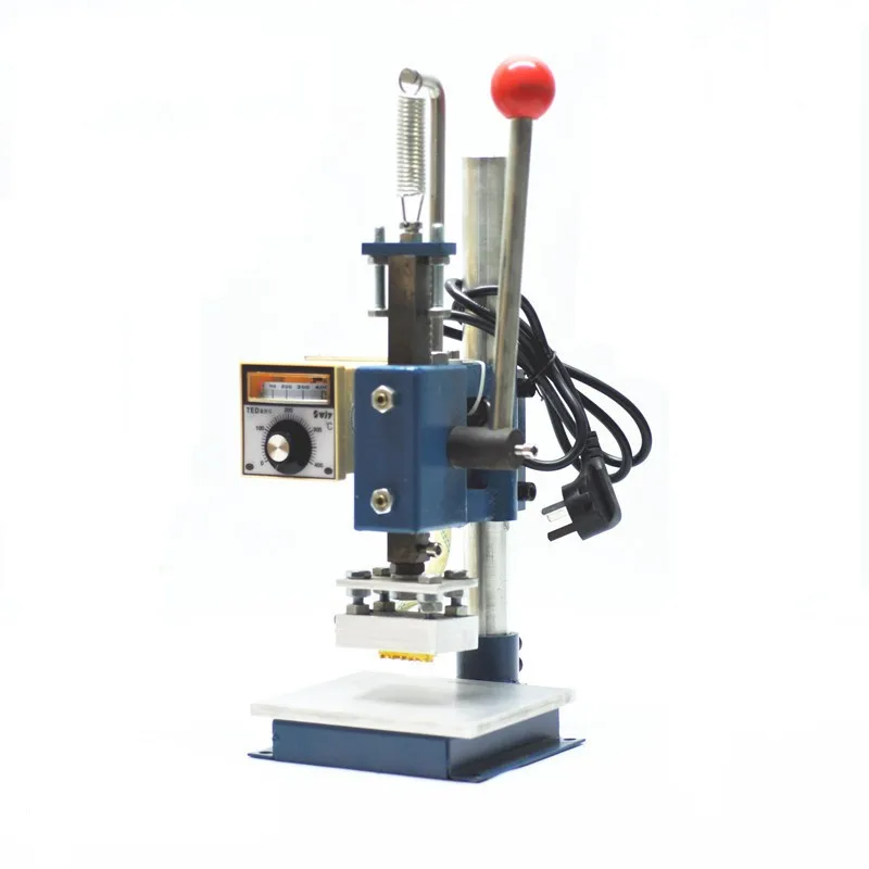 

New Hot foil stamping machine leather debossing machine 2 in 1 (7x5cm) 220V+ Customized stamp die + Foil + adhesive tape kits