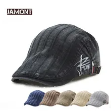 JAMONT Повседневное snapback Для мужчин Кепки, полосатые береты шляпа хлопок Gorras без каблука Кепки s Ретро Стиль Casquette Кепки Для мужчин