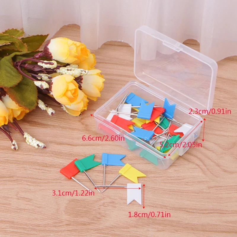

30PCS Flag Marker Shape Map Pins Cork Notice Board Push Pin Assorted Office Home Jy20 19 Dropship
