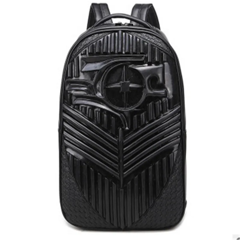 

Steelsir 2018 Fashion Striped Rock Street Shoulder Bags Unisex Personality Tide 3D Large Capacity Computer Backpack