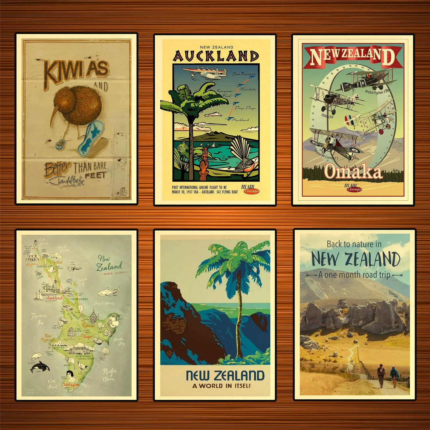 Новая Зеландия NZ Kiwi лучше чем босоножки путешествия классические настенные