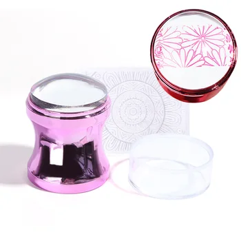 

3pcs Mirror Nail Stamper Scraper Set Clear Silicone Head Polish Print Transfer For Stamping Plate Nail Art Template Tools TR1033
