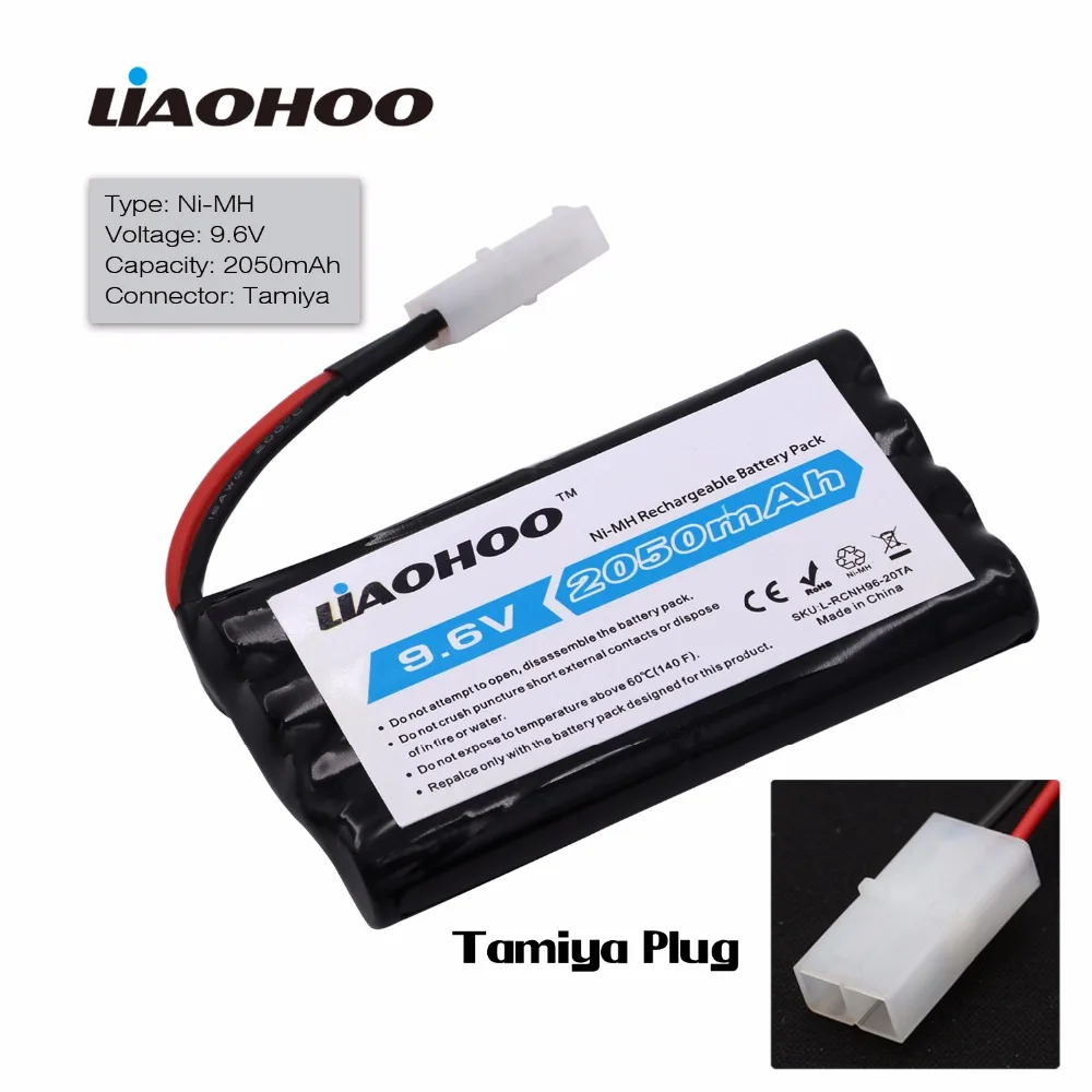LiaoHOO 9 6V 2050mAh NiMH High Capacity font b Battery b font Pack with Tamiya Connector