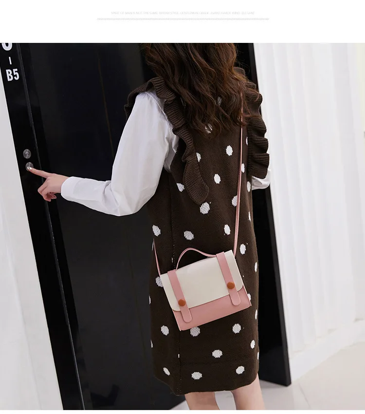 Женская эксклюзивная модная сумка на плечо контрастного цвета, сумка для мобильного телефона, сумка-мессенджер, ручная Сумочка, 5 цветов на выбор