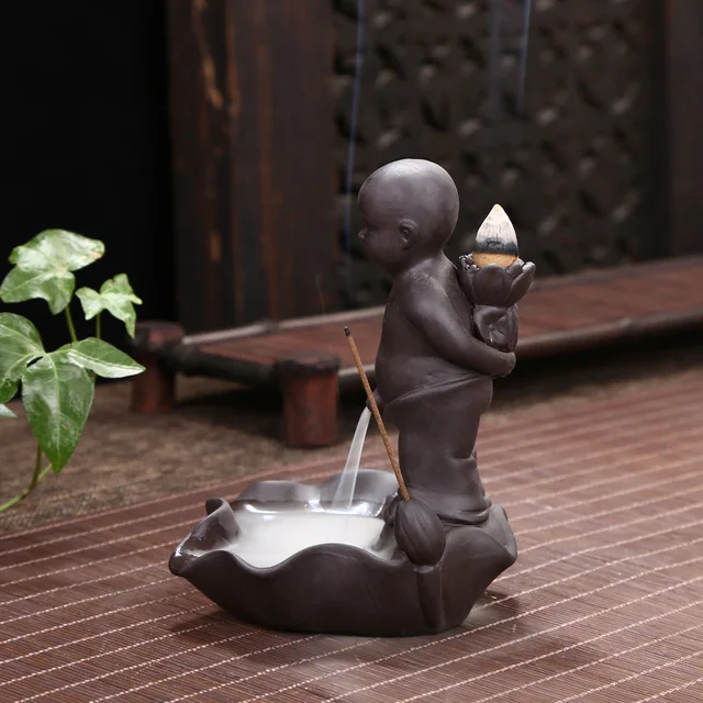 Creative Home Decor Funny Urinate Little Monk Censer Yixing Creative