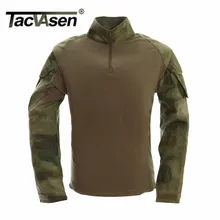 TACVASEN Neue Herbst Winter Soldier T-shirts Armee Kampf Tactical Military Männer Langarm T-Shirts Kleidung WHFE-022