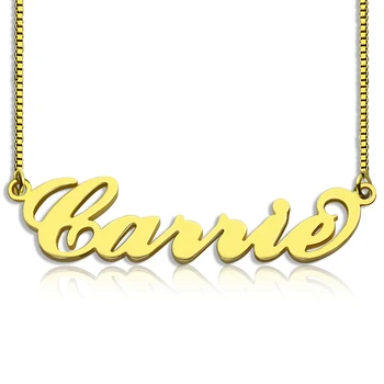 

Sweey Dropshipping Customized Carrie Name Necklace & Box Chain Name Necklace Silver/Gold/Rose Gold for Ebay/Amazon/Etsy