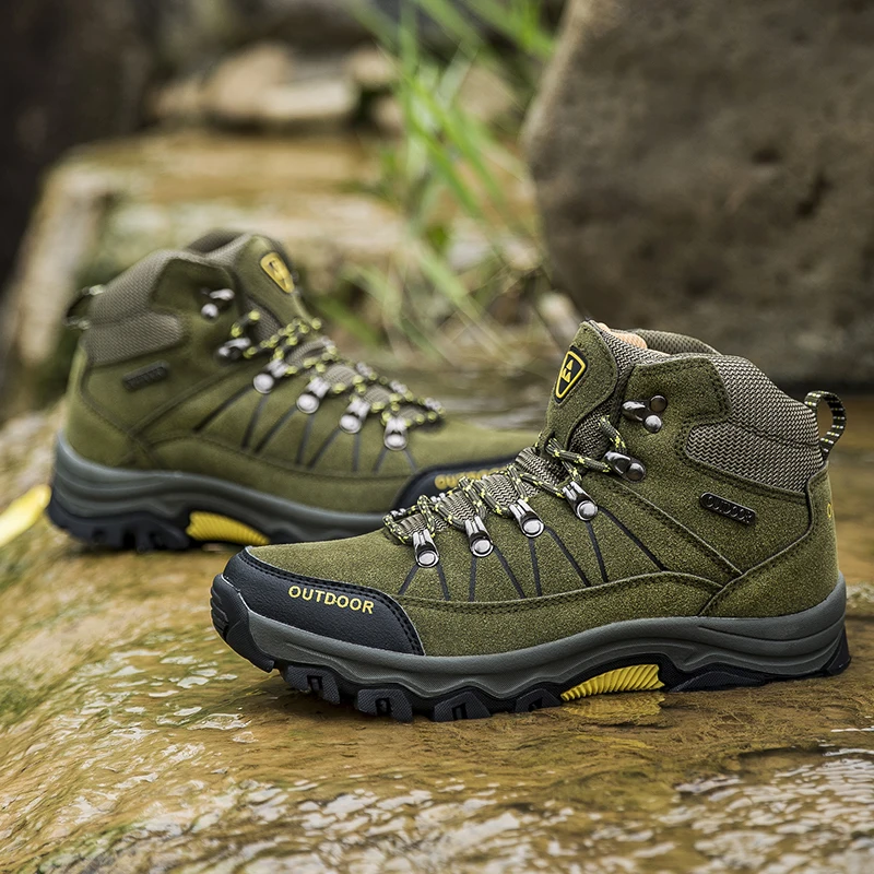 Baideng High Ankle Outdoor Hiking Shoes Man Military Tactical Boots ...