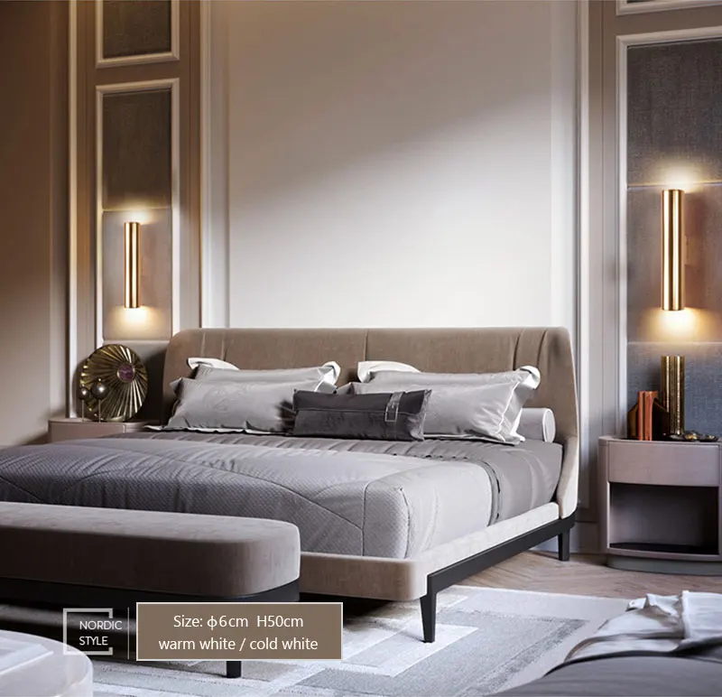 Nordic Art Gold Dining Room Wall Lamp Creative Loft Retro LED Wall Light Bar Hotel Bedroom Corridor Light Free Shipping (5)