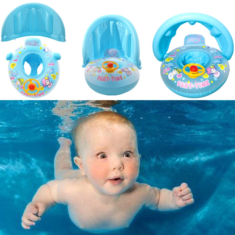 Синие детские плавающее место для Плавание ming надувные кольцо младенческой Плавание Бассейн Аксессуары для Плавание шеи кольца игрушки