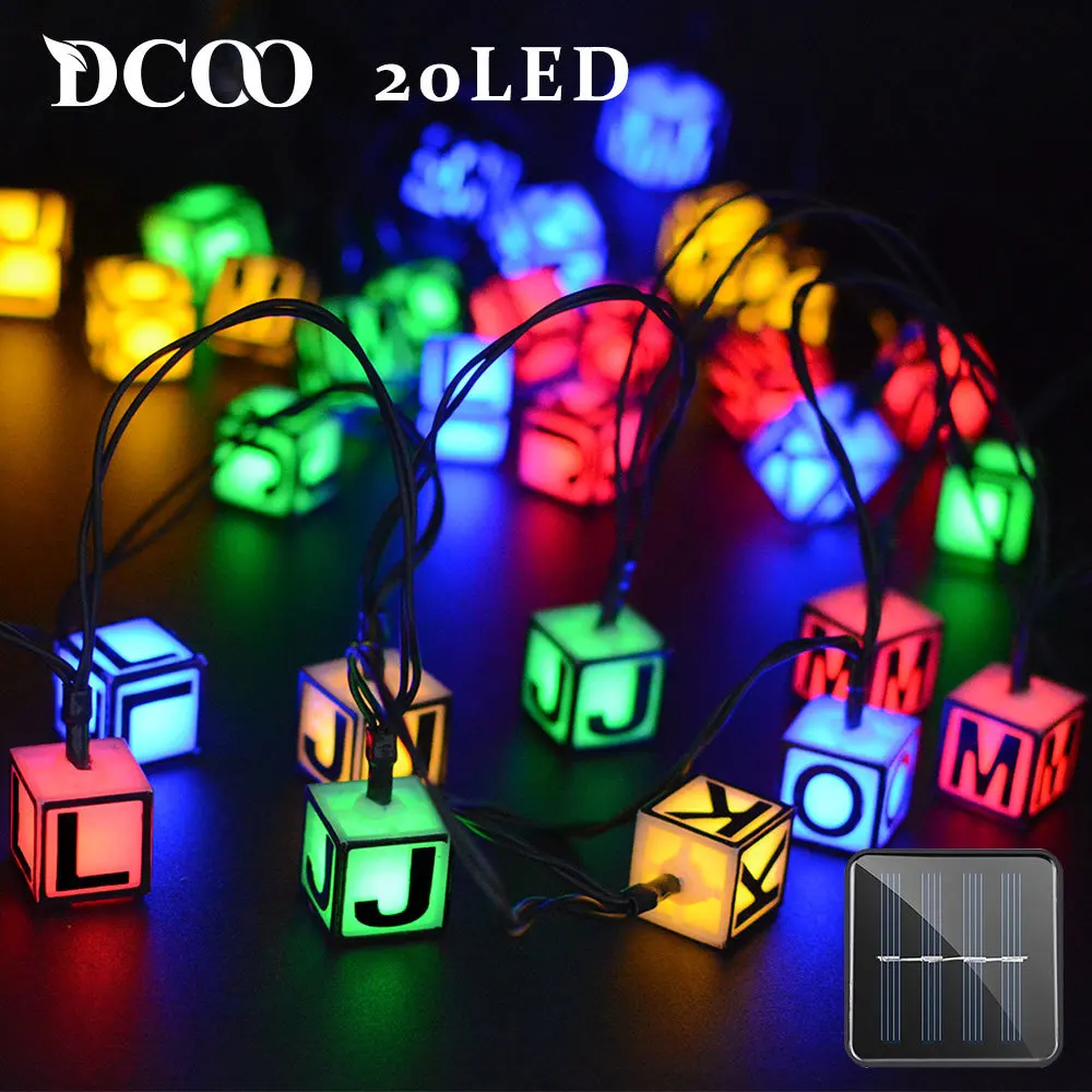 

Dcoo Solar LED String Lights 8 Modes 20 LEDs Letters Fairy Lights Garden Holiday Party Outdoor Lighting Wedding Decoration