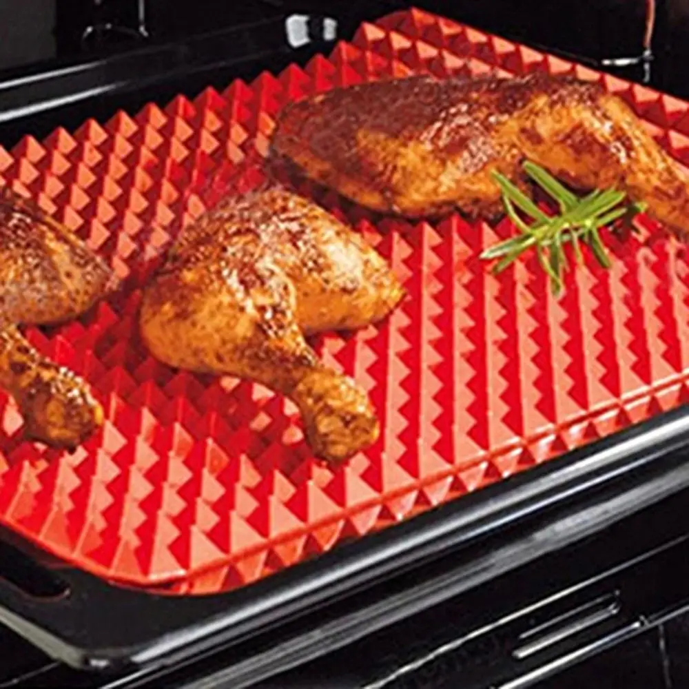 

High Temperature Pad Non-toxic Non-stick Silicone Pyramid Barbecue Pad Insulation Pad Portable Durable
