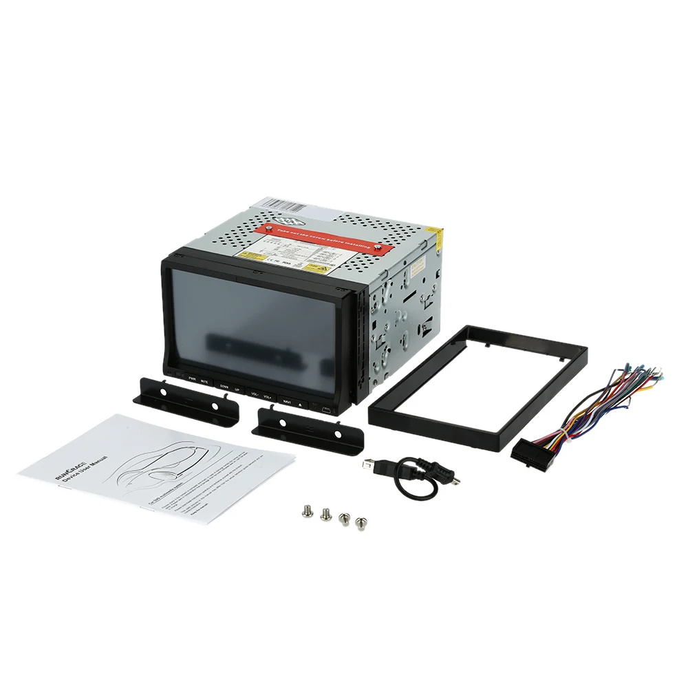 Top 7"inch 2 Din HD Touch Screen DVD Car Stereo Player BT FM AM Radio CD MP3 WMA VCD Steering Wheel Control 10