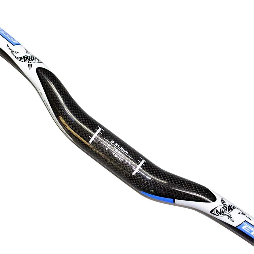 EC90 Carbon Mountain Bike Handlebar 31.8mm Carbon Fiber RiserFlat Handle Bars MTB Bicycle Handlebars Blue (5)