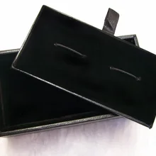 Отправка EMS 120 шт Подарочная коробка Упаковка для украшений мужские коробочки для запонок кожзам чехол для хранения высокого качества