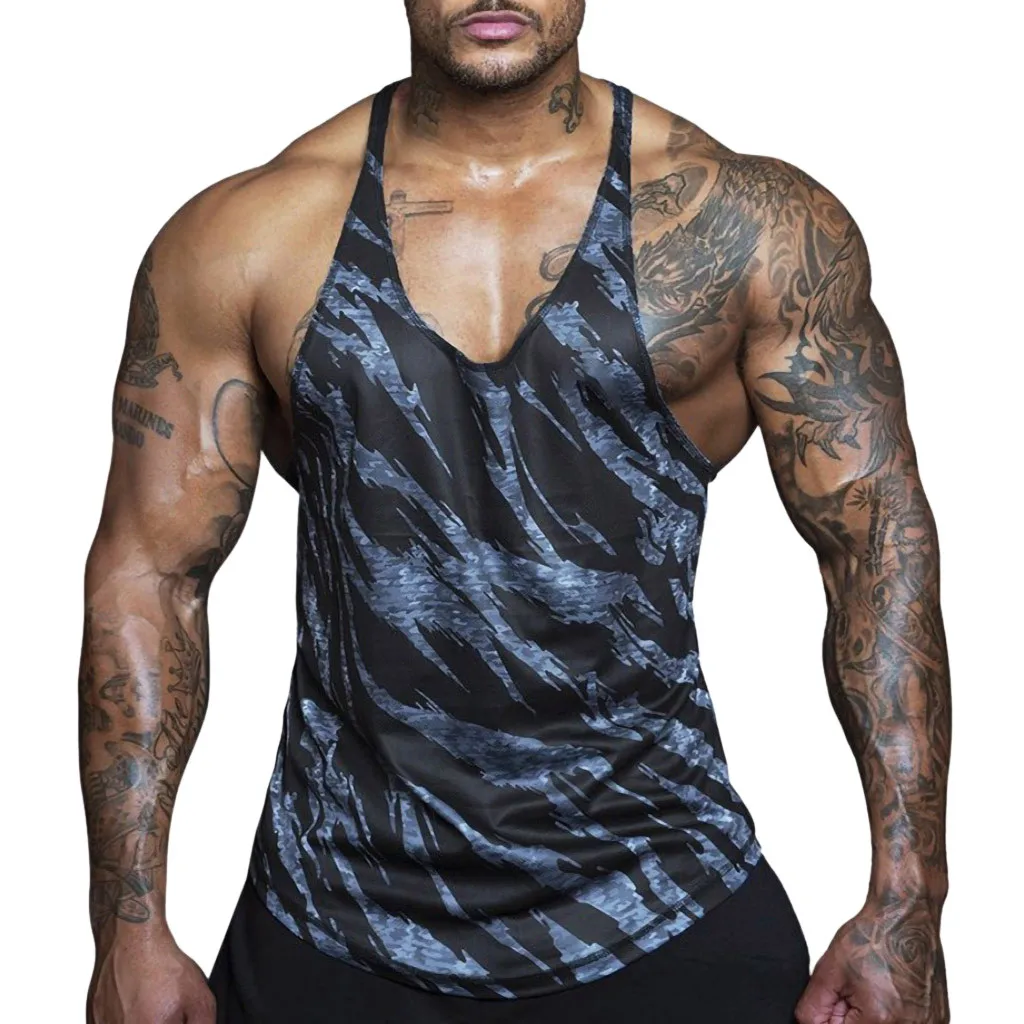 

Camouflage Stringer Canotta Bodybuilding Sports Tanktop Fitness Homme Men Tank Tops Sleeveless Muscle Shirt Golds Gym Clothing 1