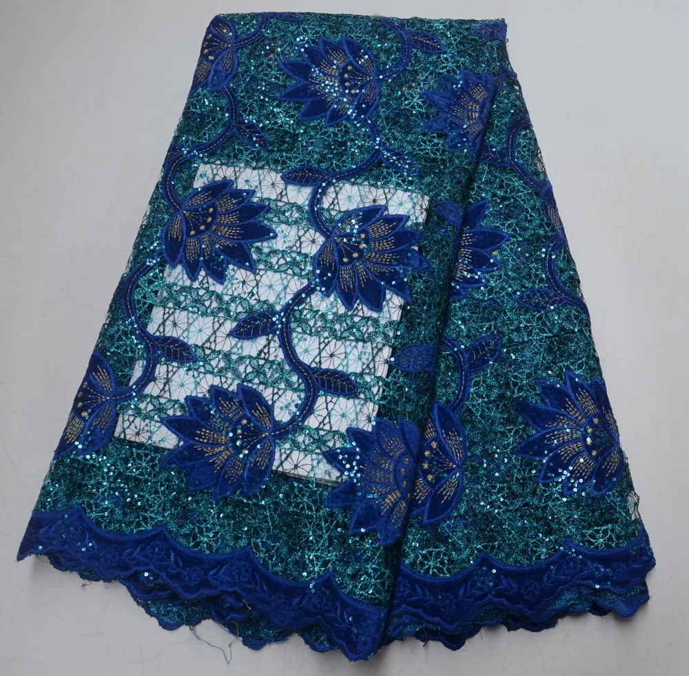 

Free shipping! High quality Nigerian wedding African velvet lace fabric, French rope lace fabric wedding party