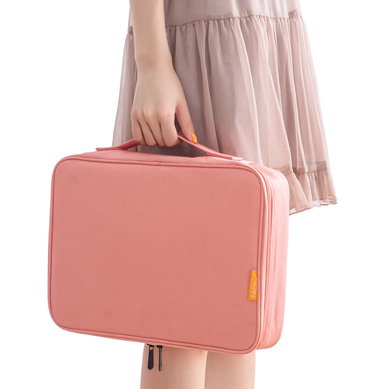 Bolsa de Armazenamento de Viagem à Prova Bolsa de Documentos Organizador de Roupas Bolsa de Armazenamento de Arquivo de Bolso Acessórios de Viagem Doxford Água Oxford