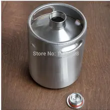 2L 64 унц. 304 Нержавеющая Мини бочонок Ворчун, нитки рот бочонок, пиво