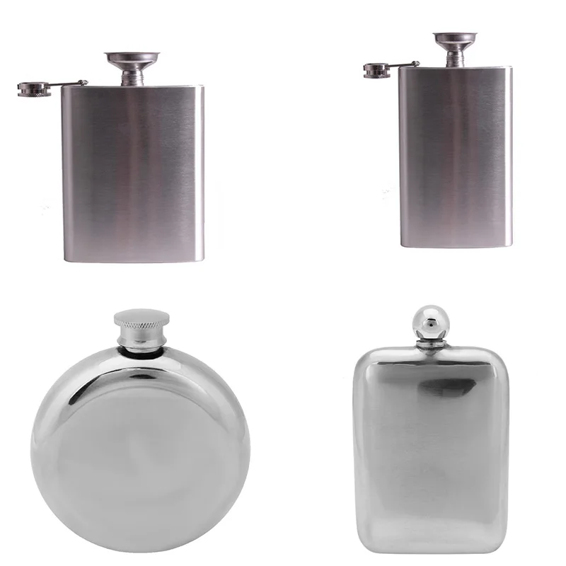 Buy Mini Stainless Steel 5/6/10/18oz Hip Flasks Liquor