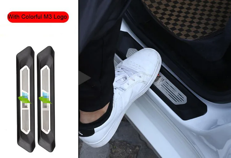 ABS Накладка на порог автомобиля накладка на пороги с красочным логотипом M3 аксессуары для BMW X3 G01 BMW X4 G02 M Стайлинг