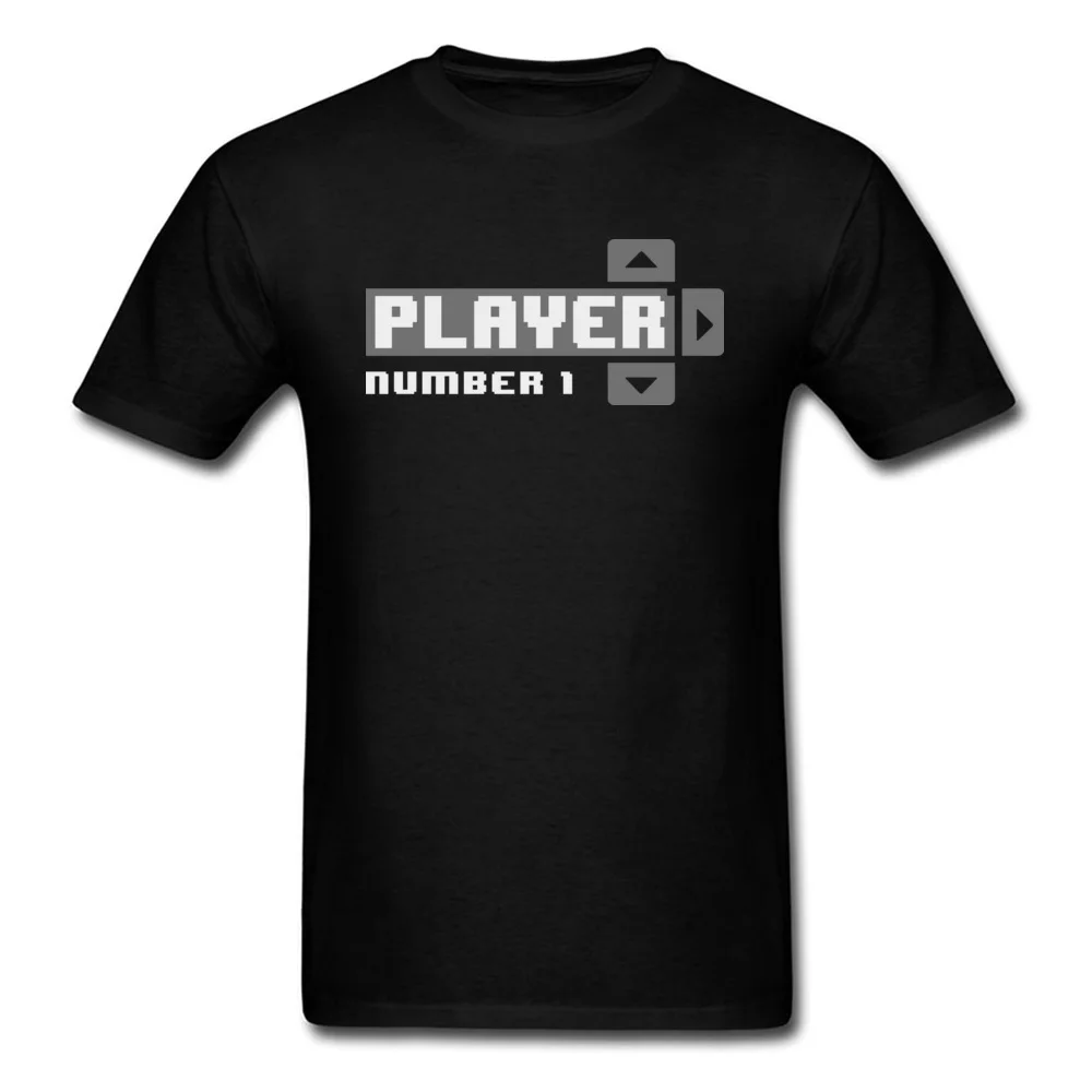 Player Number 1 All Cotton Tops T Shirt for Men Leisure T Shirt 3D Printed Prevailing O-Neck Tops Shirt Short Sleeve Player Number 1 black