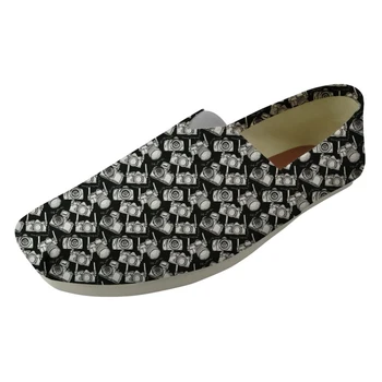 

Customized Camera Quotes Pattern Fashion Men Canvas Shoes Flats Casual Comfortable Light Weight Men's Leisure Loafers Shoes Man