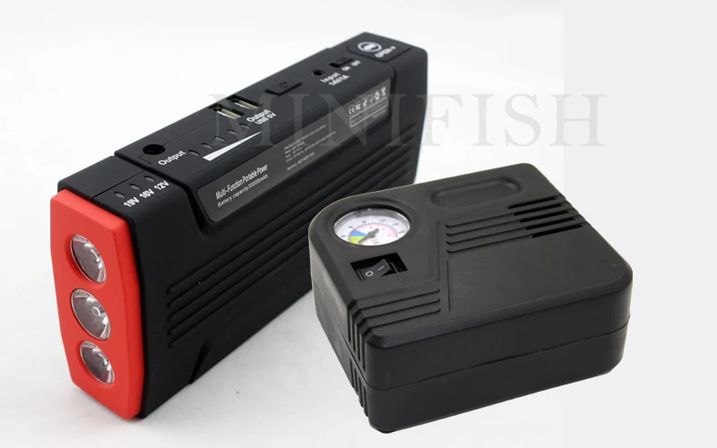 Multi-Function Portable Emergency Mini 600A Car Jump Starter With Auto Electric Pump Air Compressor Tire Inflator 150PSI Multi-Function Portable Emergency Mini 600A Car Jump Starter With Auto Electric Pump Air Compressor Tire Inflator 150PSI