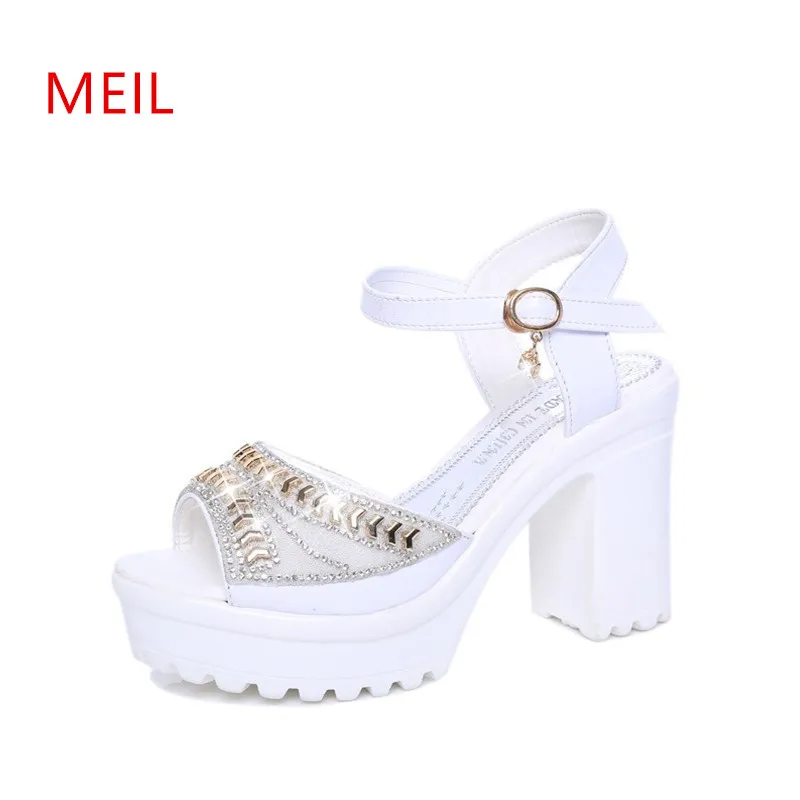 

Summer Shoes Women Peep Toe Thick Heels Platform Wedge Sandals Gladiator High Heels Sandals Women Sandales Femme 2018 Nouveau