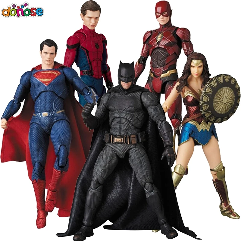 Новое поступление Лига Справедливости Mafex Бэтмен Maf 056 Flash 058 чудо-женщина 048 Супермен 057 Человек-паук 047 фигурка игрушка кукла